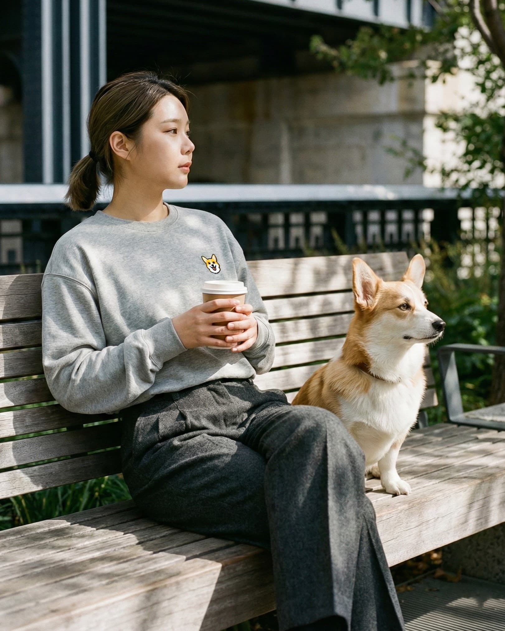 Iconic Corgi Sweatshirt - Premium Embroidery | Stitch x Paws